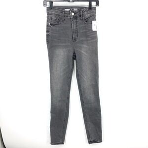 Old Navy Women Size‎ 2 Jeans Rockstar Super Skinny Black Gray Wash Pants Stretch
